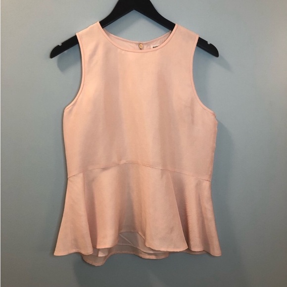 REDUCED! Club Monaco Seymour peplum sleeveless top. Very soft pink! Sz S - Picture 15 of 17